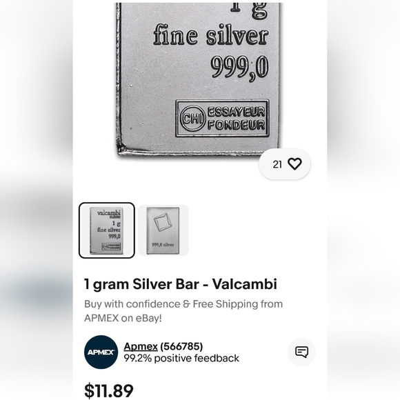 SALE 4x 1G Bars of Valcambi Suisse Fine Silver Bars .999 Silver Bundle of Silver - Picture 6 of 9